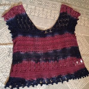 Urban Outfitters Ecote sz L Crochet Lace top